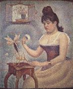 Young woman Powdering Herself Georges Seurat